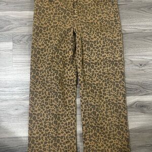 American Eagle Outfitters Leopard Print Pants - Brown
